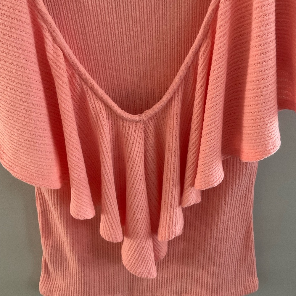 VENUS Ribbed Ruffled Blouse top - Picture 5 of 6